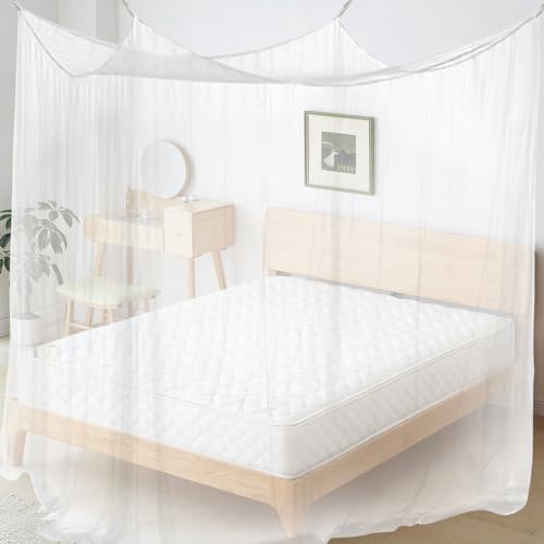 Lnjya Moskitonetz,Moskitonetz Doppelbett,Großes Mückennetz für Bett 220 x 200 x 200 cm,Tragbares Mückennetz für Kinderzimmer,Feinmaschig und langlebig,für Zuhause und Camping von Lnjya