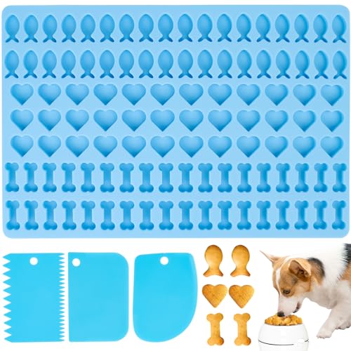Lnjya Silikon Backmatte für Hundekekse mit 3 Spachtel, Backform für Leckerli, Bonbon und Schokoladenform, Hundefutter und Hundeleckerlies Lnjya Silikon Backmatte für Hundekekse mit 3 Spachtel, Backform für Leckerli, Bonbon und Schokoladenform, Hundefutter und Hundeleckerlies von Lnjya
