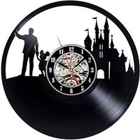 Cinderella Burg Baby Mädchen Kinderzimmer Wanduhr - Vinyl Schallplatte Ausschneideuhr Dekor-Kreatur Dekor-Film Themen Deko von LnkGift