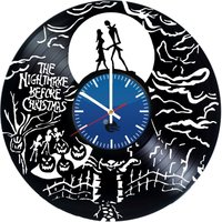 Jack & Sally Kinderzimmer Wanduhr - Halloween Stadt Vinyl Ausschnitt Dekor Neues Zuhause Geschenk Cartoon Thema Mann Höhle Wandkunst von LnkGift