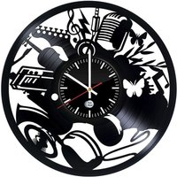 Musik Note Deko - Schallplatten Ausgeschnittene Uhr Man Cave Dekor Neues Zuhause Geschenk Neu Wand von LnkGift