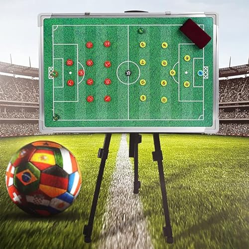 Fußball-Taktiktafel, Fußballtrainer-Taktiktafel Mit Tasche Und Einziehbarem Stativ, Doppelseitig Magnetisch, Beschreibbar Und Löschbar Für Das Kommandotraining Fußball-Taktiktafel, Fußballtrainer-Taktiktafel Mit Tasche Und Einziehbarem Stativ, Doppelseitig Magnetisch, Beschreibbar Und Löschbar Für Das Kommandotraining von Lnlscle