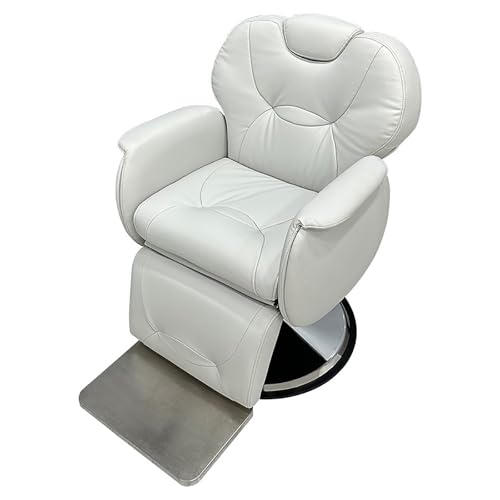 Hochbelastbarer Friseurstuhl, Höhenverstellbarer Friseurstuhl mit Kopfstütze Und Fußstütze, Um 360° Drehbarer Styling-Stuhl Aus PU-Leder für Friseursalons Und Spas Hochbelastbarer Friseurstuhl, Höhenverstellbarer Friseurstuhl mit Kopfstütze Und Fußstütze, Um 360° Drehbarer Styling-Stuhl Aus PU-Leder für Friseursalons Und Spas von Lnlscle