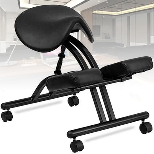 Lnlscle Knie-Stuhl zur Haltungskorrektur, Büro-Kniehocker mit bequemem Hüftpolster zur Verbesserung der Sitzhaltung und Linderung von Rückenschmerzen Lnlscle Knie-Stuhl zur Haltungskorrektur, Büro-Kniehocker mit bequemem Hüftpolster zur Verbesserung der Sitzhaltung und Linderung von Rückenschmerzen von Lnlscle