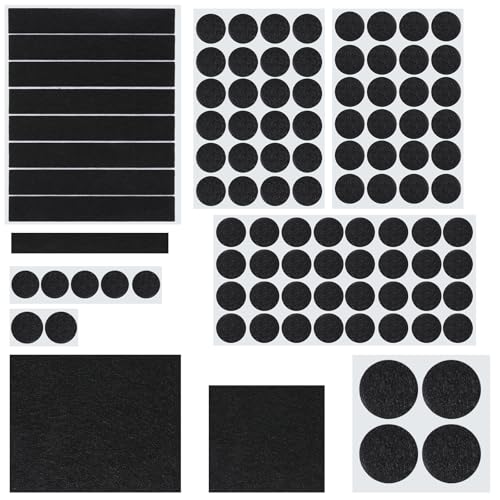 Lnngub 132 Stück Filzgleiter Selbstklebend, 6 Größen Schwarzer Selbstklebende Filzgleiter 0,5 mm Dicker Runder/Quadratischer/Rechteckiger Möbelgleiter mit Idealer Klebkraft für Tische, Stühle, Sofas Lnngub 132 Stück Filzgleiter Selbstklebend, 6 Größen Schwarzer Selbstklebende Filzgleiter 0,5 mm Dicker Runder/Quadratischer/Rechteckiger Möbelgleiter mit Idealer Klebkraft für Tische, Stühle, Sofas von Lnngub
