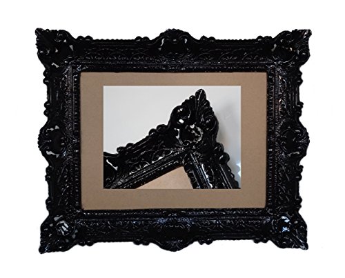 ANTIK BAROCK BILDERRAHMEN in Schwarz 56x46cm RECHTECKIG REPRO Bilder für 30x40cm oder 40x30 cm BAROCKRAHMEN 50R von Lnxp