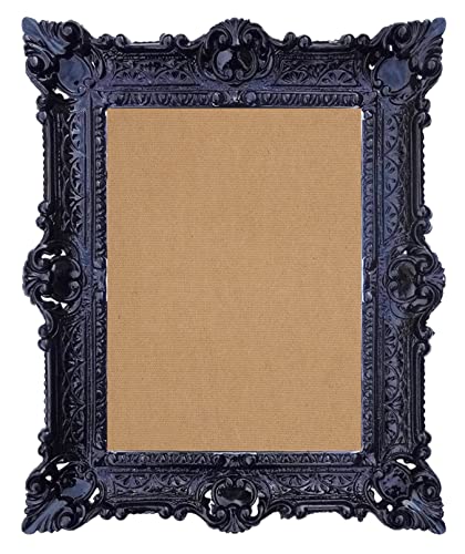 BILDERRAHMEN BAROCKRAHMEN mit GLAS 56x46cm RECHTECKIG REPRO Bilder für 30x40cm oder 40x30 cm BAROCK ANTIK (Schwarz) 50TR von Lnxp
