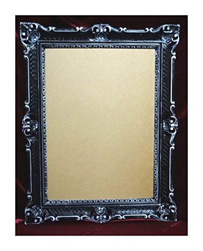 Bilderrahmen Schwarz-Weiß 90x70 cm ohne Glasscheibe Hochzeitsrahmen Selfie Fotorahmen Foto Requisiten Rahmen Antik Barock Rokoko Repro Shabby Chic RENAISSANCE JUGENDSTIL RETRO LUXURIÖS PRUNKVOLL 58R von Lnxp