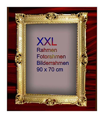 Lnxp Hochzeitsrahmen Bilderrahmen Selfie Fotorahmen Foto Requisiten Rahmen Gold 90x70 cm Antik Barock Rokoko Repro Shabby Chic RENAISSANCE JUGENDSTIL RETRO DESIGN ORNAMENTVERZIEHRUNGEN PRUNKVOLL 58R von Lnxp