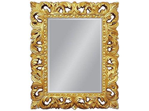 Lnxp Wandspiegel 100x80 cm in Gold Antik Barock Repro Shabby Vintage Glamour Spiegel Woe von Lnxp