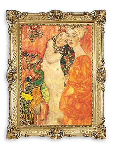 Lnxp Wunderschönes Gemälde 90x70 cm Künstler; Gustav Klimt *Freunde * Bild Bilder Barock Rahmen Antik Repro Renaissance 58B von Lnxp
