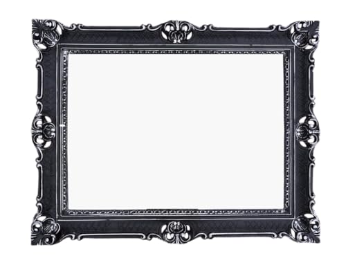 Lnxp WANDSPIEGEL BAROCKSPIEGEL Spiegel IN SCHWARZ Silber DUALCOLOR 90x70 cm ANTIK BAROCK Rokoko Shabby CHIC Renaissance JUGENDSTIL Retro Design MIT ORNAMENTVERZIEHRUNGEN LUXURIÖS PRUNKVOLL 58SP von Lnxp