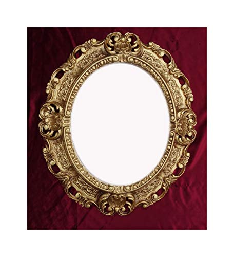Lnxp WANDSPIEGEL BAROCKSTIL NEU Spiegel Oval in Gold REPRO 45x38 ANTIK BAROCK Rokoko Vintage REPLIKATE NOSTALGISCH Renaissance 46SP von Lnxp