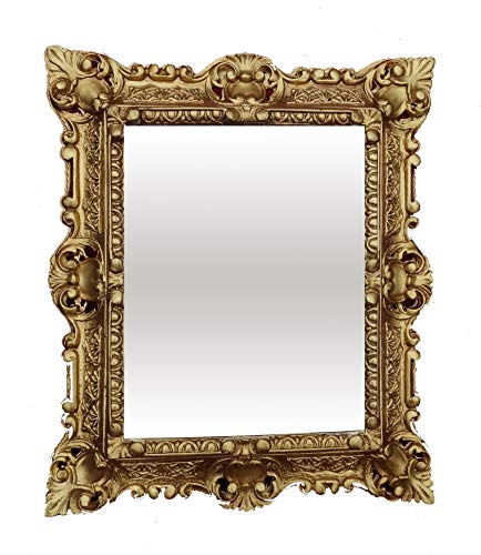 Lnxp WANDSPIEGEL Spiegel RECHTECKIG Gold REPRO 45x38 ANTIK BAROCK Rokoko REPLIKATE NOSTALGISCH Renaissance BAROCKSTIL 48SP von Lnxp