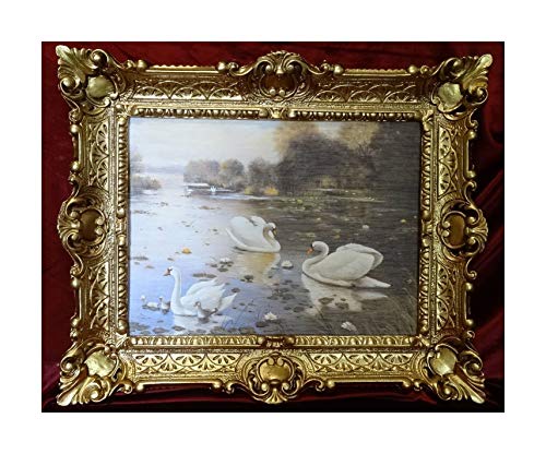Lnxp Wunderschönes Gemälde Bilder Bild mit Rahmen Barock Antik Repro Rahmen Schwahn Schwäne 56x46 cm 50B Lnxp Wunderschönes Gemälde Bilder Bild mit Rahmen Barock Antik Repro Rahmen Schwahn Schwäne 56x46 cm 50B von Lnxp