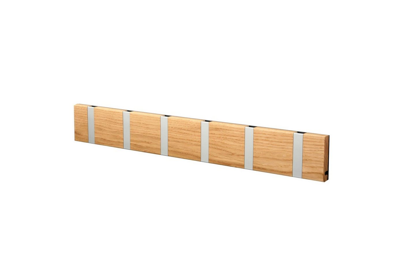LoCa Garderobe Garderobe Knax 6 Eiche geölt (Haken klappbar Alu) von LoCa