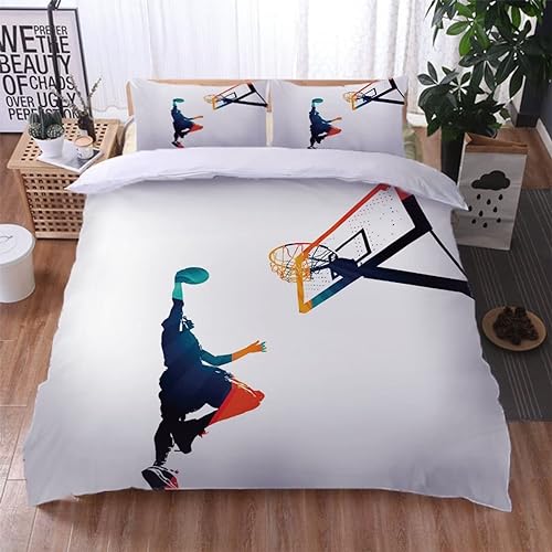 LoCzek Bettwäsche 135x200 Basketball Bettbezug 135 x 200 Basketball 2er Set für Kinder, Mikrofaser Bettwäsche Set und 1 Kissenbezug 80x80, Weiche Atmungsaktive Bettwäsche-Sets mit Reißverschluss LoCzek Bettwäsche 135x200 Basketball Bettbezug 135 x 200 Basketball 2er Set für Kinder, Mikrofaser Bettwäsche Set und 1 Kissenbezug 80x80, Weiche Atmungsaktive Bettwäsche-Sets mit Reißverschluss von LoCzek