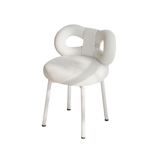 LoJax Drehbarer Schminkstuhl, Schlafzimmerstuhl mit gebogener Rückenlehne, Schminktischhocker, Schminkhocker für den Innenbereich, ideal für Mädchen von LoJax