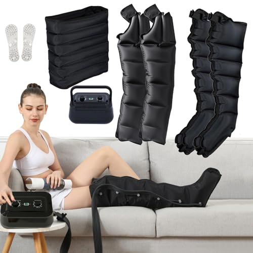 LoJax Lymphdrainage -Massagebeine - 6 Kammerluftkompressionstiefel, Pressotherapie -Bein, Arm- und Taillenmassaget für Zirkulation und Schmerzlinderung von LoJax