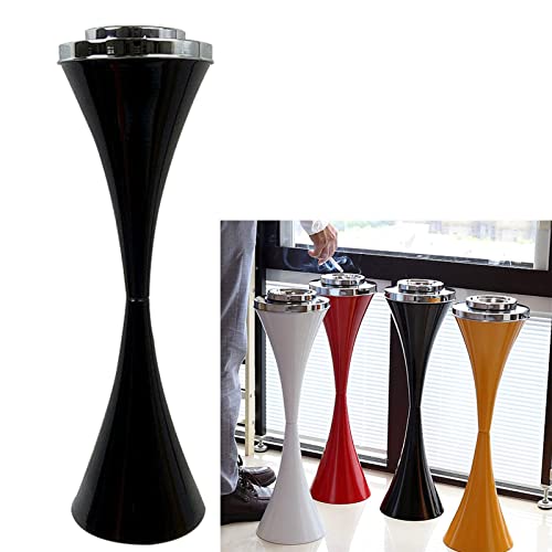 LoJax Stehender Aschenbecher im Freien für die Terrasse, große und hohe Außenaschenbecher zur Entsorgung von Zigarettenkippen, kommerzieller Zigarrenaschenbecher aus Edelstahl aus Metall mit Deckel von LoJax