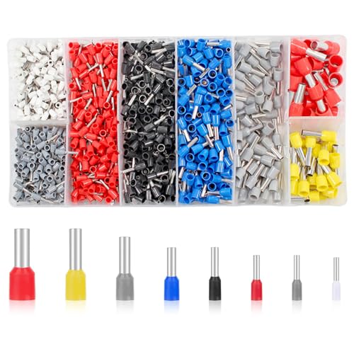 Aderendhülsen Set, 1200 Stück Crimpzange Set, Isolierte Aderendhülsen Sortiment 0.5 mm² - 10 mm², Profi Isolierhülsen Set für Drahtverbindung Aderendhülsen Set, 1200 Stück Crimpzange Set, Isolierte Aderendhülsen Sortiment 0.5 mm² - 10 mm², Profi Isolierhülsen Set für Drahtverbindung von LoNinLoAn