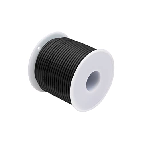 LORIER 50 Meter flexibel hochtemperaturbeständiger Silikondraht 12AWG 13 14 15 16 17 18 20 22 Silikonkabel Draht und Kabel (Color : Noir, Size : 17 AWG 15 metres) von LoRier