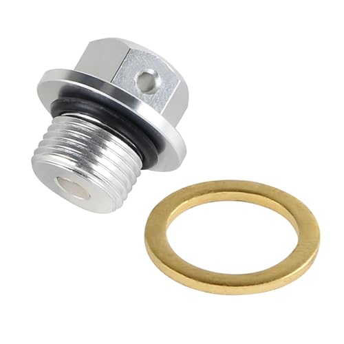 LoRier M14x1,25 magnetische Ölablassschraube for GSX1300R 1999–2013, 2014, 2015, 2016, 2017, 2018, 2019, 2020, 2021, 2022, 2023 (Color : Silver) von LoRier