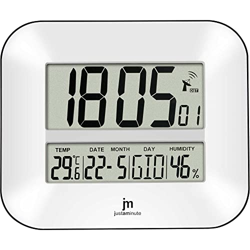 LoWell jd9902 Digital Wall Clock Rechteck weiß – Wanduhr (weiß, 270 mm, 240 mm von LoWell