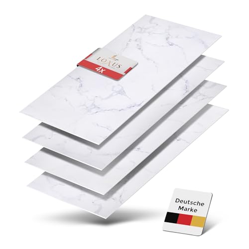 LoXus-Wandverkleidung Marmoroptik-4 x Panels-120x60cm- Alternative zu Badfliese/Küchenfliese, Duschwandpaneele, Wandpaneel für Küchenrückwand,Badezimmer, Innenbereich,Wandverkleidung,küchenwandplatte von LoXus