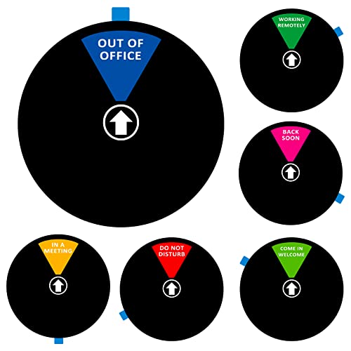 Büro-Türschild, Aufschrift "Do Not Disturb/Come in Welcome/Out of Office/in a Meeting/Back Soon/Working Remotely" Schild, Privatsphäre, das andere wissen lässt, 15.2 cm, schwarz von LoYinLo