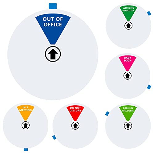 Büro-Türschild, Do Not Disturb/Come in Welcome/Out of Office/in a Meeting/Back Soon/Working Remotely Schild, Privatsphäre-Türschild, ob Sie verfügbar sind oder nicht (15.2 cm, Silber) ) von LoYinLo