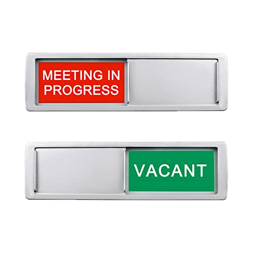 Schild mit Aufschrift "Vacant Occupied", "Vacant or Meeting in Progress", Datenschutzschild für Zuhause, Büro, Hotels, Krankenhaus, Konferenzraum, Schieber-Türschild sagt, ob Zimmer Vacant oder von LoYinLo
