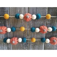 Kürbis-Girlande Aus Filz Handgemachte Herbst-Dekoration | 1, 5M von LoaLyInc