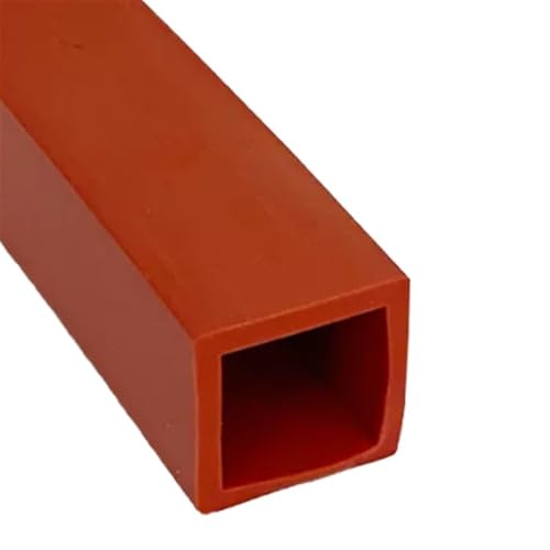 1 m rechteckiger Silikon-Dichtungsstreifen for Türen, rot, transparent, grau, Hohlrohr for Kantenschutz, 1 Stück(24x24x1.5mm) von Loacea