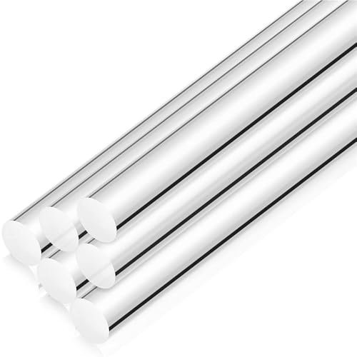 10 Stück Acrylstäbe, Durchmesser 5 mm, hochtransparente Acryl-Rundstäbe, harte Stäbe for Tortenaufsätze(Clear,5x200mm) von Loacea
