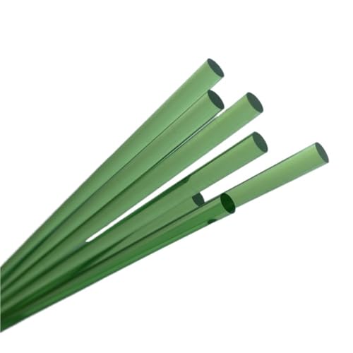 10 Stück Acrylstäbe, Durchmesser 5 mm, hochtransparente Acryl-Rundstäbe, harte Stäbe for Tortenaufsätze(Green,5x250mm) von Loacea