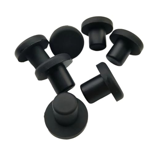 20 Stück massiver T-Stecker, Schwarze Lochkappe aus Silikonkautschuk, 2,7–17 mm Durchmesser, Stopper for Zylinderköpfe(4.5mm) von Loacea