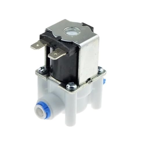 Elektrisches Magnetventil 12 V 24 V 220 V, normalerweise geöffnet, 1/4 3/8 Zoll Schlauchleitung, Schnellanschluss for Wassersystem, 1 Stück(1/4 INCH x 24) von Loacea