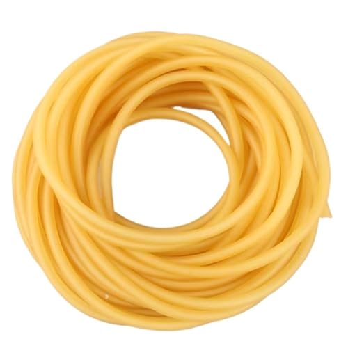 Loacea 1 Meter gelbe Naturlatex-Gummischläuche, hochelastisches Gummiband, Innendurchmesser 1,6–10 mm, Labor-Gummischlauch(9mm x 12mm) von Loacea