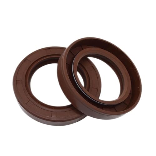 Loacea 2 Stück FKM-Ringdichtungen 15 mm, Fluorkautschuk TC Skelettbraun Fluoro-Öldichtung for Hydrauliksysteme(15x35x8mm) von Loacea