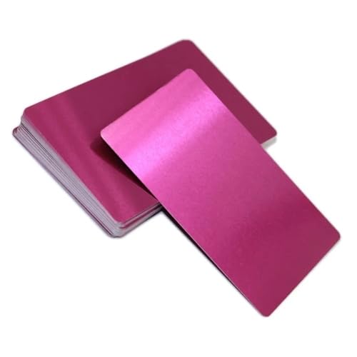 Loacea 50 Stück eloxierte Aluminiumlegierungsbleche 86 x 54 mm, flache dünne Platten for Gravieren und for die Industrie(Purple,0.2mm) von Loacea