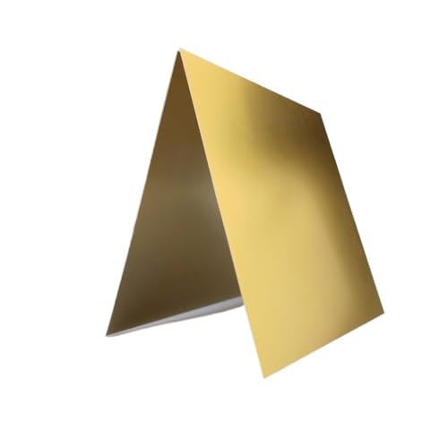 Loacea Goldeloxierte Aluminium-Kupfer-Legierungsplatte, flache Metallbleche for Heimwerker und Dekoration, 2 Stück(100x100x0.5mm) von Loacea