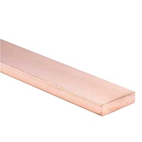 Loacea Kupfer-Flachstreifen, Metall, hochtemperaturbeständig, massive Kupferstange for elektrische Systeme, 1 Stück(12x60x100mm) von Loacea