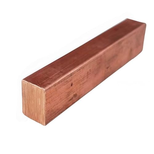 Loacea Kupfer-Vierkantstange, glatte Oberfläche, hochleitfähige Kupfer-Vollstange for Fräsanwendungen, 1 Stück(30x30x100mm) von Loacea