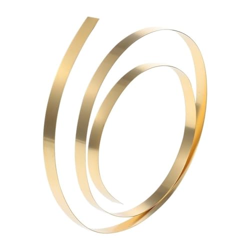 Loacea Messingblechrolle, hochschweißbar, ultradünne 0,06–0,2 mm gelbe Metallfolienplatten for dekorative Zwecke, 1 Stück(0.4x10x1000mm) von Loacea