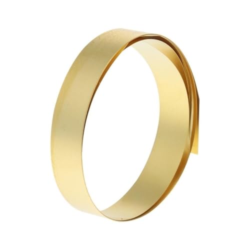 Loacea Messingfolienstreifen for Heimwerker, industrielle Dekoration, 1 m Länge, H62 Flexibilität, Basteln, dünnes Blech, 1 Stück(0.4x25x1000mm) von Loacea