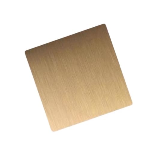 Loacea Reines Messingblech, 1–3 mm dick, präzise glatte Messingfolienplatte zur Herstellung von dekorativem Schmuck, 1 Stück(50X50MMx0.8MM) von Loacea