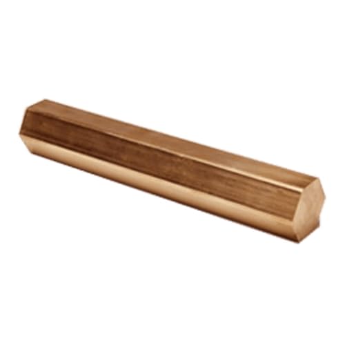 Loacea Sechseckige Kupferstangen, massive Stange, 100–1000 mm, hochleitfähige Legierungsstange for elektrische Erdung, 1 Stück(250 * 30MM) von Loacea