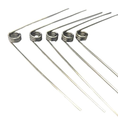 Loacea Torsionsfederdraht, hohe Elastizität, 20 mm Länge, 0,4 mm Drahtdurchmesser, linke Torsionsfedern for die Industrie, 5 Stück(4LAP*3MM*0) von Loacea