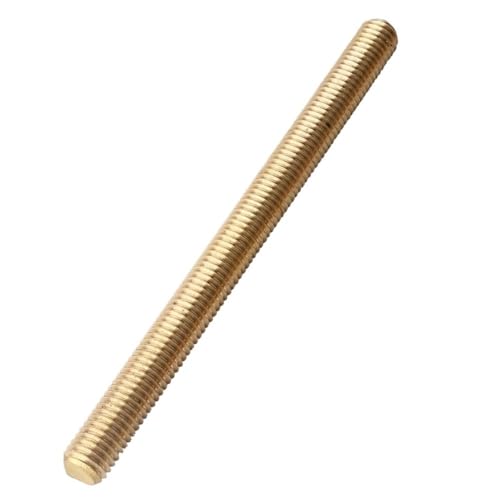 Messing-Gewindestangen mit metrischem Gewinde M3 M4 M5, Vollgewinde, Schaftstange, Bolzen, Länge 50–200 mm, Messingstange, 1 Stück(M10x80mm) von Loacea